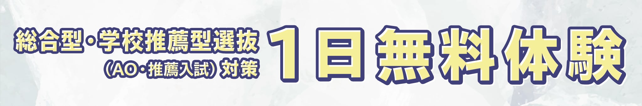 総合型・学校推薦型選抜 特別指導 1日体験