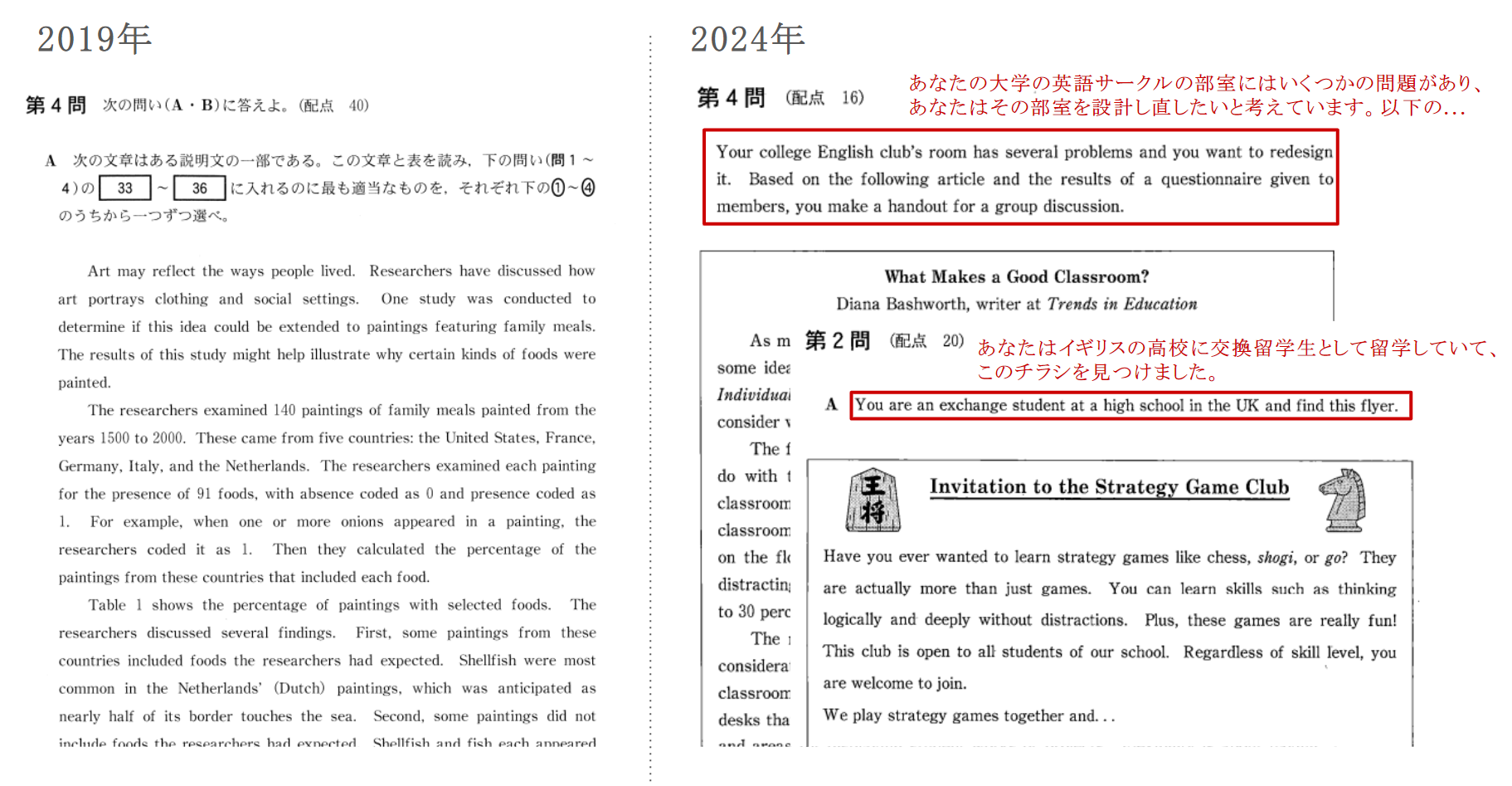 図2：2024年」共通テストにおける細かな問題の状況設定