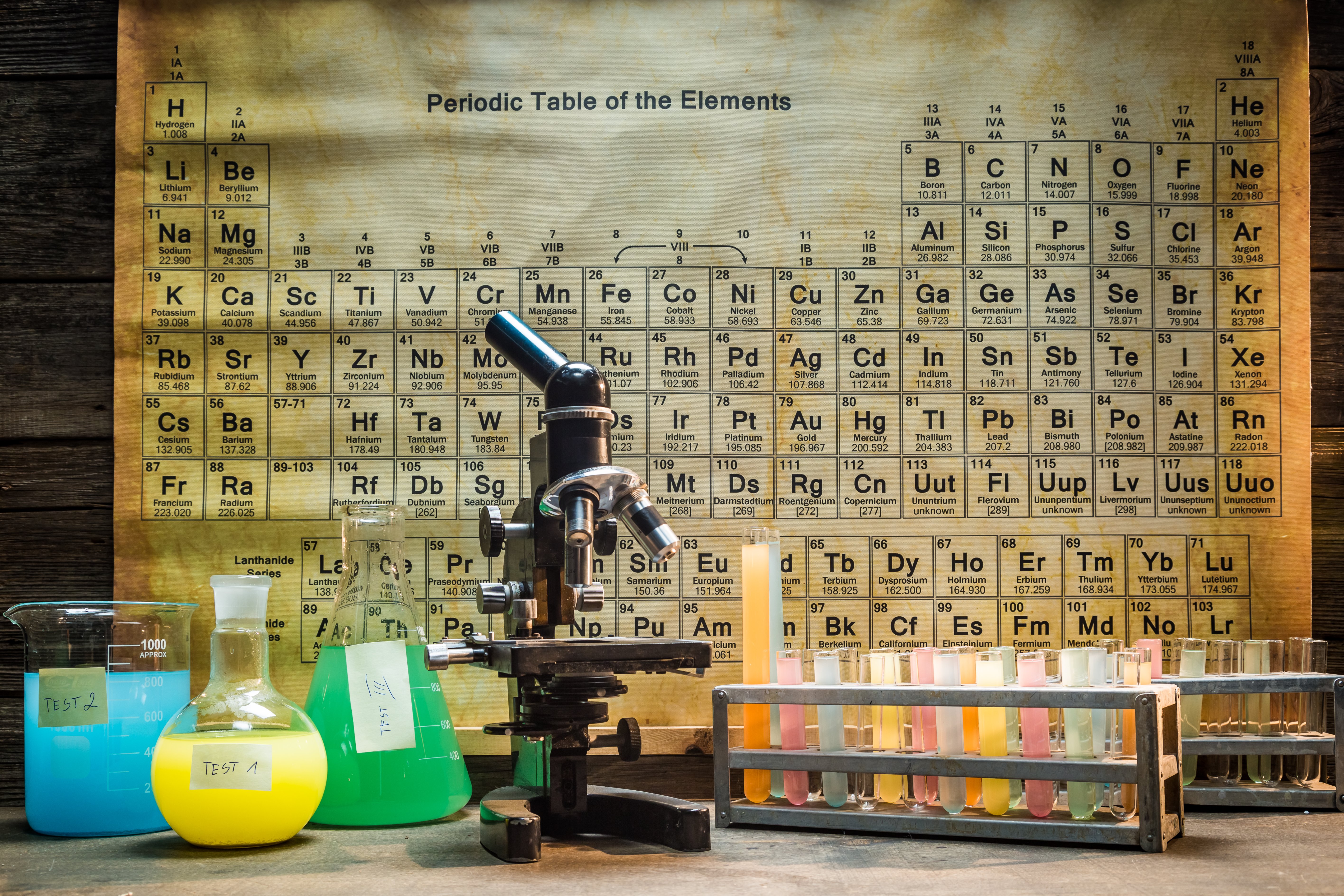 chemical-laboratory-with-microscope-and-sample