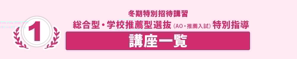 【英語講座を含む】  総合型・学校推薦型選抜特別指導